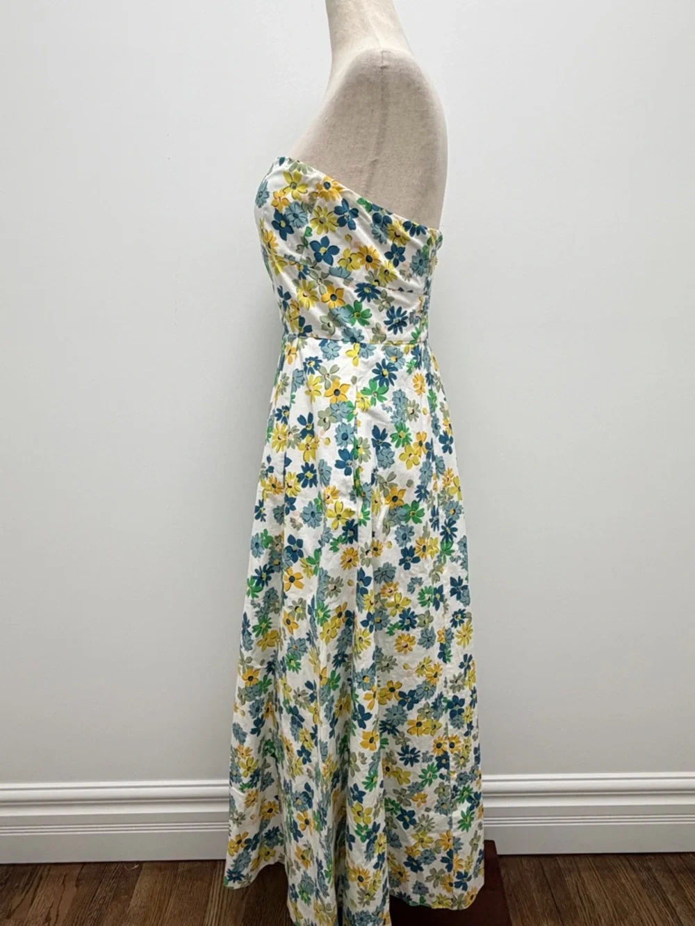 Kate Spade Strapless Market Floral Midi Dress Size 4